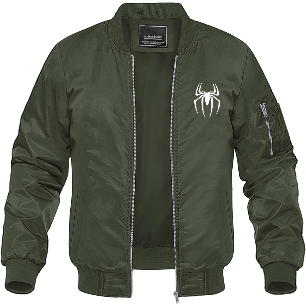 Men's Spiderman Marvel Avengers Superhero Lightweight Bomber Jacket Windbreaker Softshell Varsity Jacket Coat