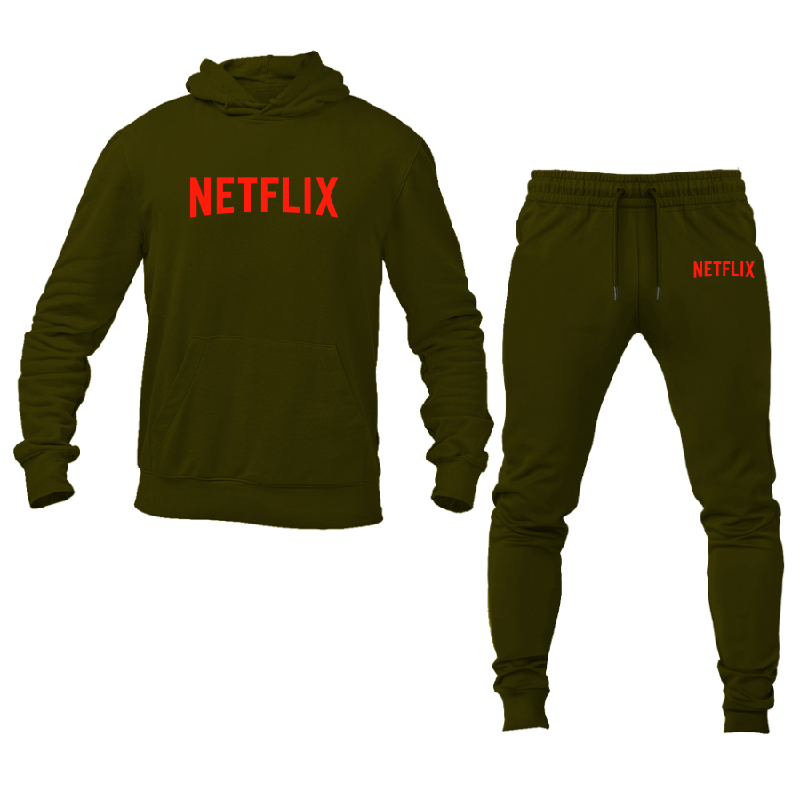 Men's Netflix Movie Show Hoodie Joggers Set