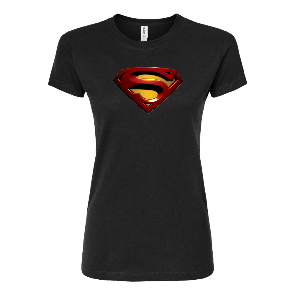 Women's Superman Superhero Round Neck T-Shirt