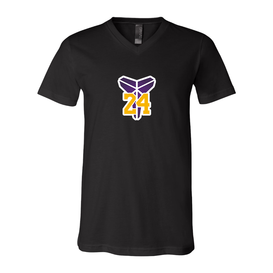 Men's Kobe Bryant Mamba 24 - BELLA + CANVAS - Jersey V-Neck Tee - 3005