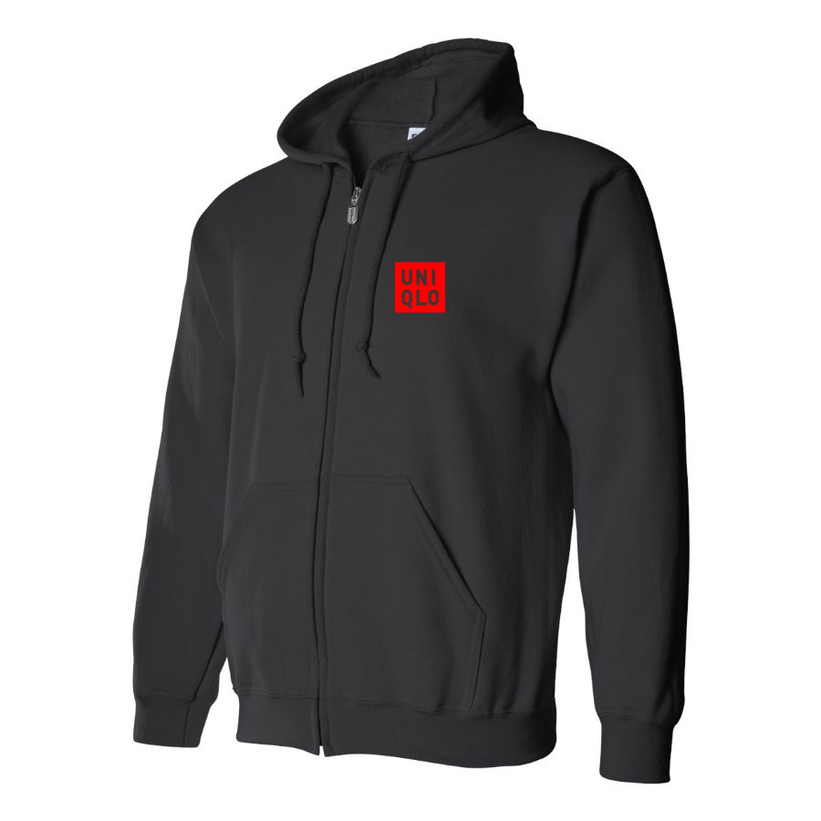 Men's Uniqlo Logo Zipper Hoodie