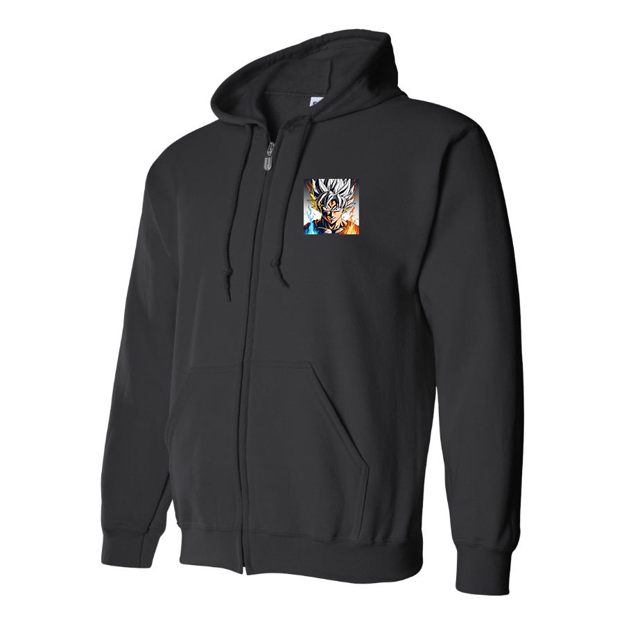 Men's Goku Fire Dragon Ball Z Cartoon Zipper Hoodie