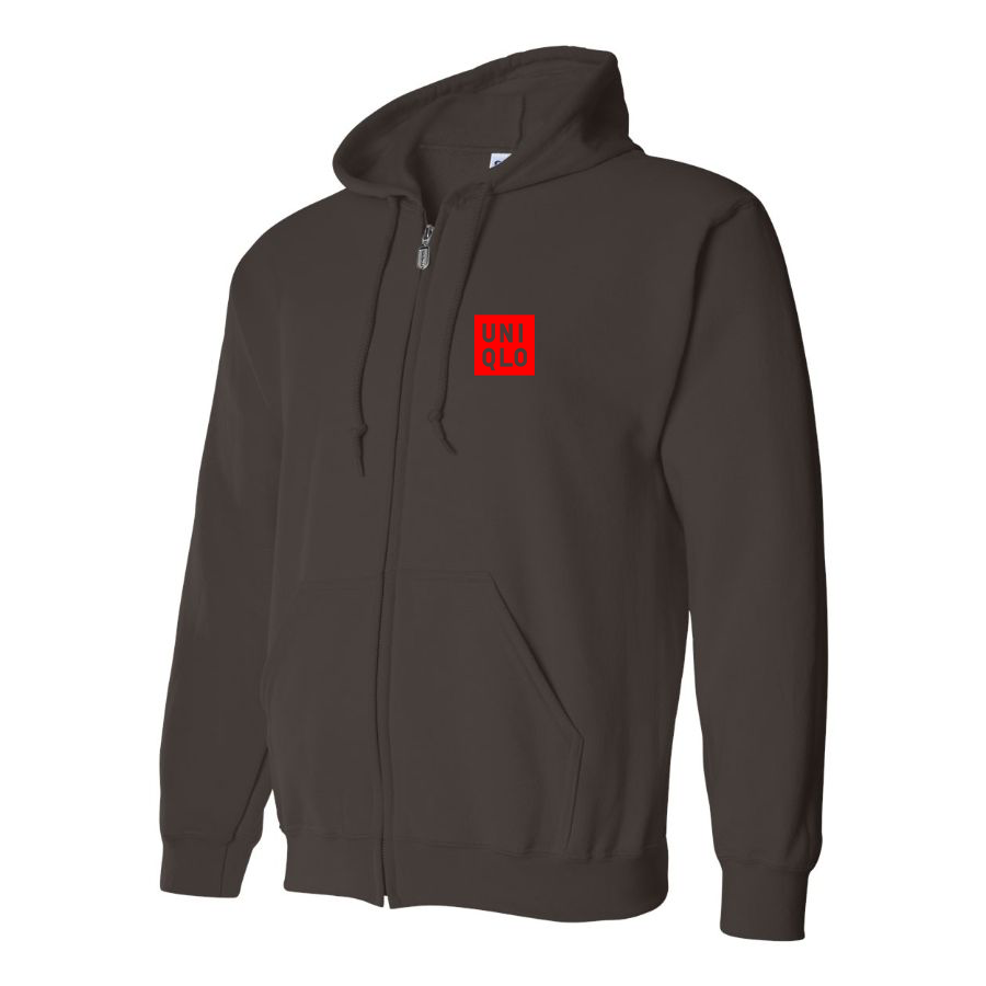 Men's Uniqlo Logo Zipper Hoodie