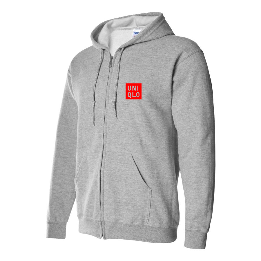 Men's Uniqlo Logo Zipper Hoodie