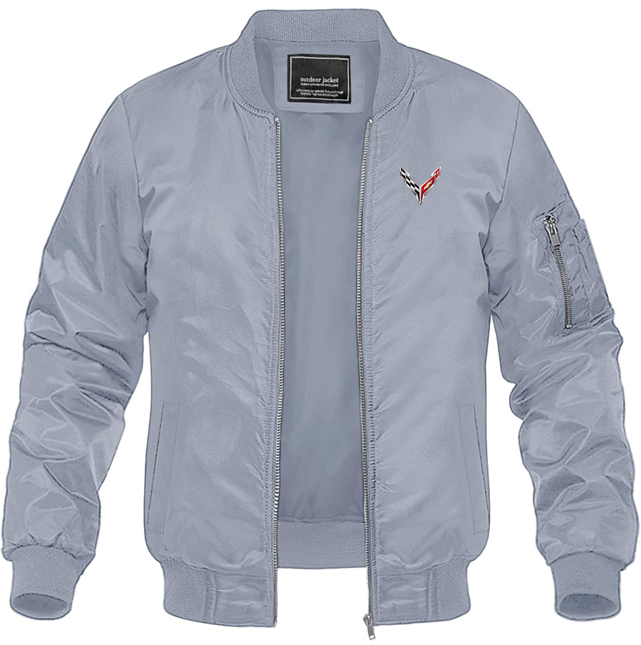 Men's Chevrolet Corvette Lightweight Bomber Jacket Windbreaker Softshell Varsity Jacket Coat