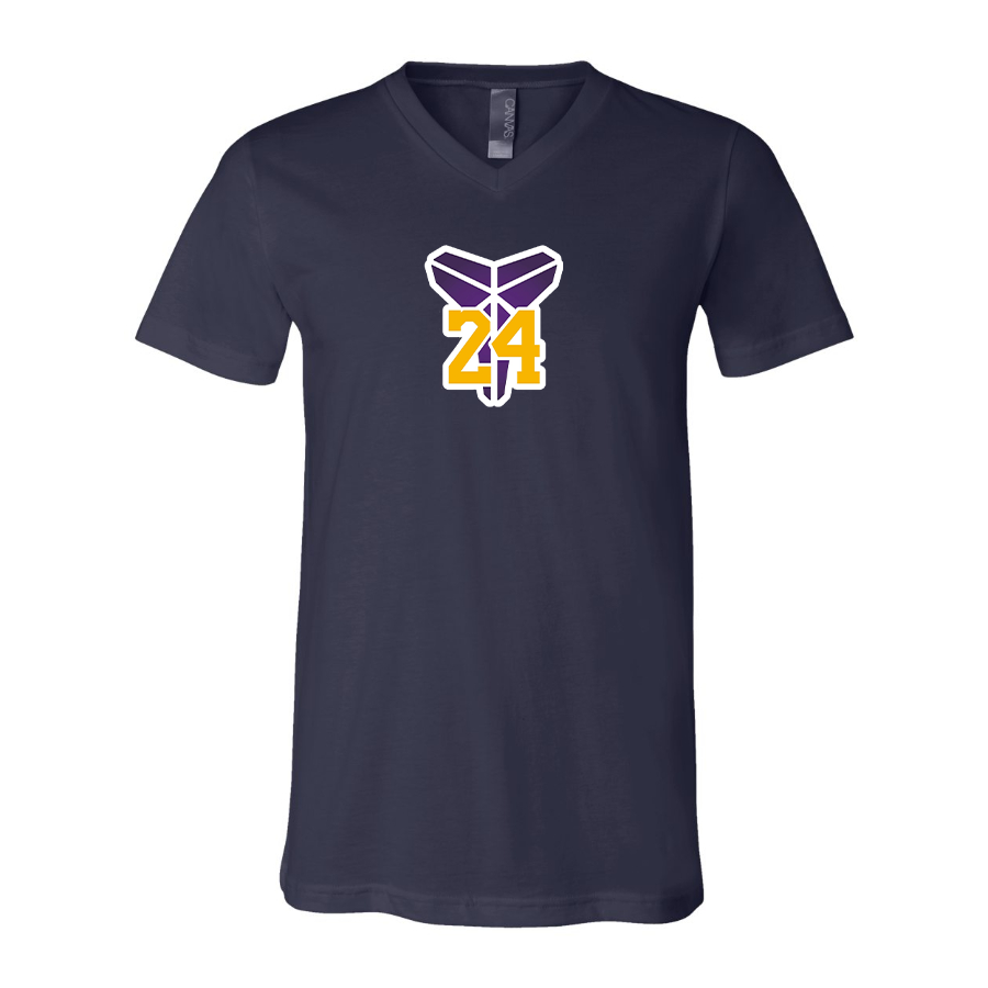 Men's Kobe Bryant Mamba 24 - BELLA + CANVAS - Jersey V-Neck Tee - 3005