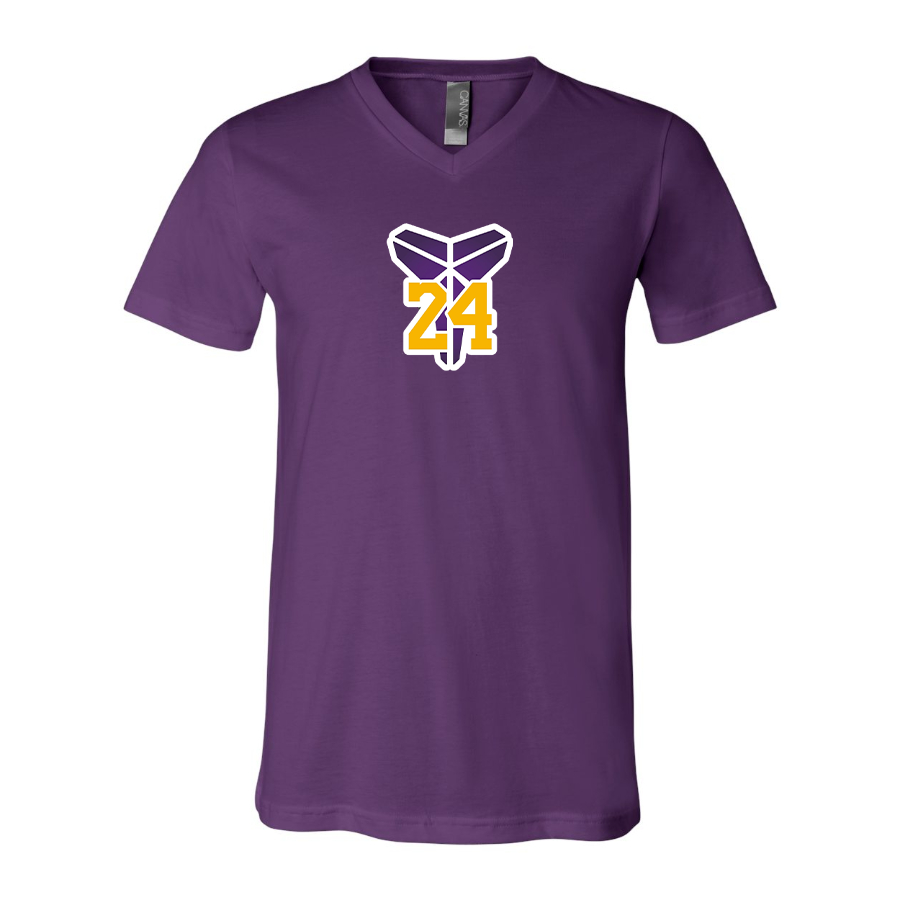 Men's Kobe Bryant Mamba 24 - BELLA + CANVAS - Jersey V-Neck Tee - 3005