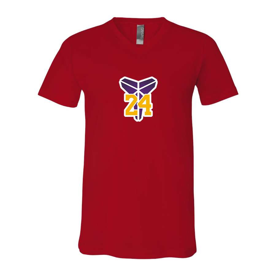 Men's Kobe Bryant Mamba 24 - BELLA + CANVAS - Jersey V-Neck Tee - 3005