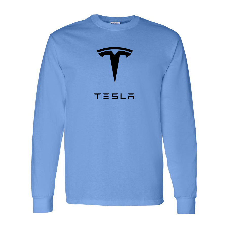 Men’s Tesla Motorsports Car Long Sleeve T-Shirt