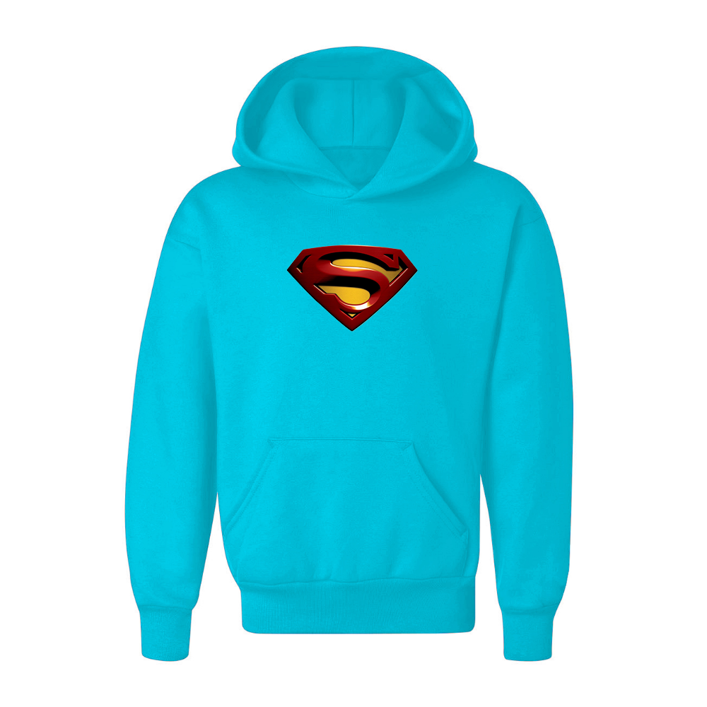 Youth Kids Superman Superhero Pullover Hoodie