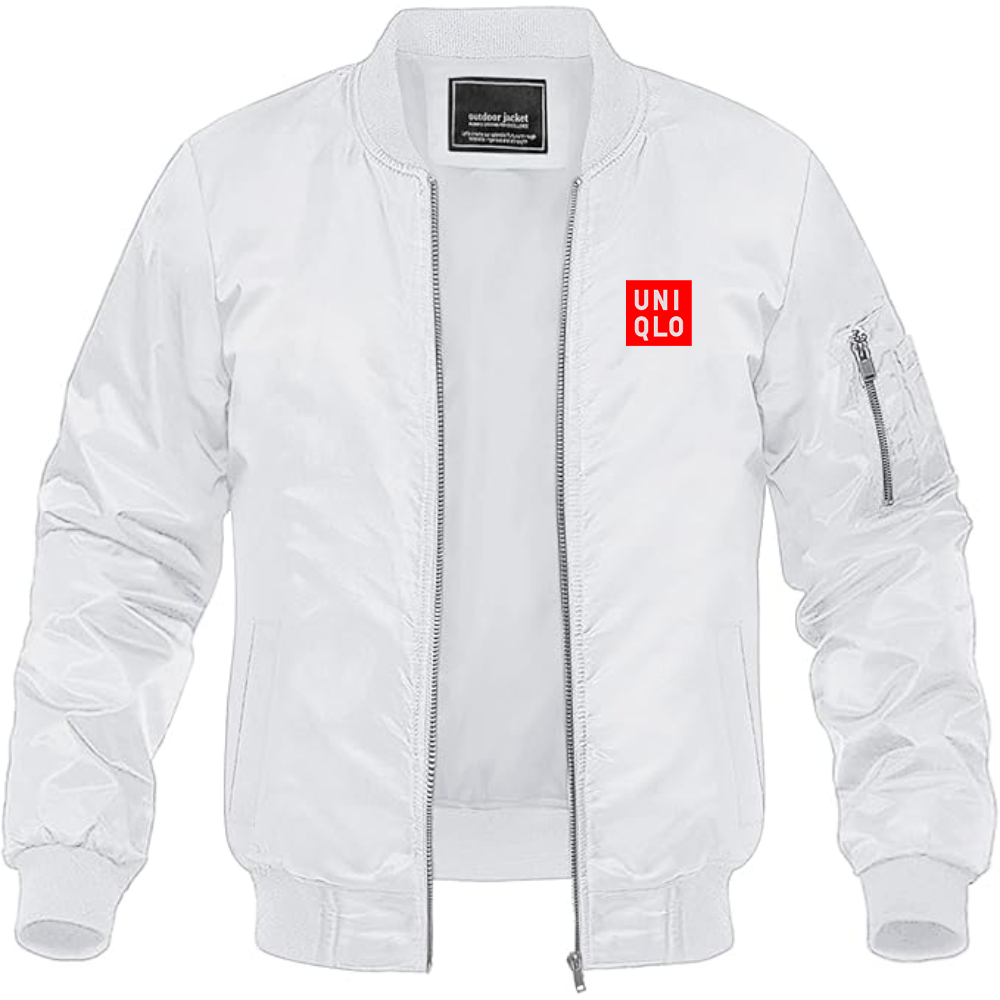 Men's Uniqlo Logo Lightweight Bomber Jacket Windbreaker Softshell Varsity Jacket Coat