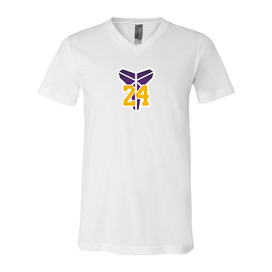 Men's Kobe Bryant Mamba 24 - BELLA + CANVAS - Jersey V-Neck Tee - 3005