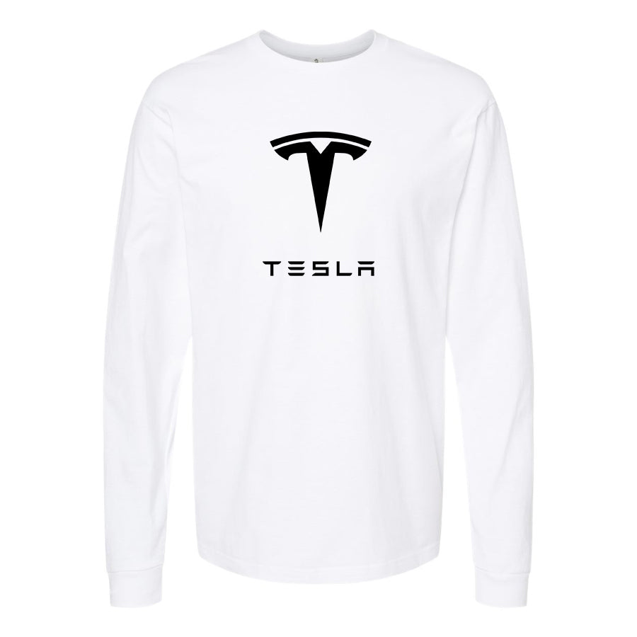 Men’s Tesla Motorsports Car Long Sleeve T-Shirt
