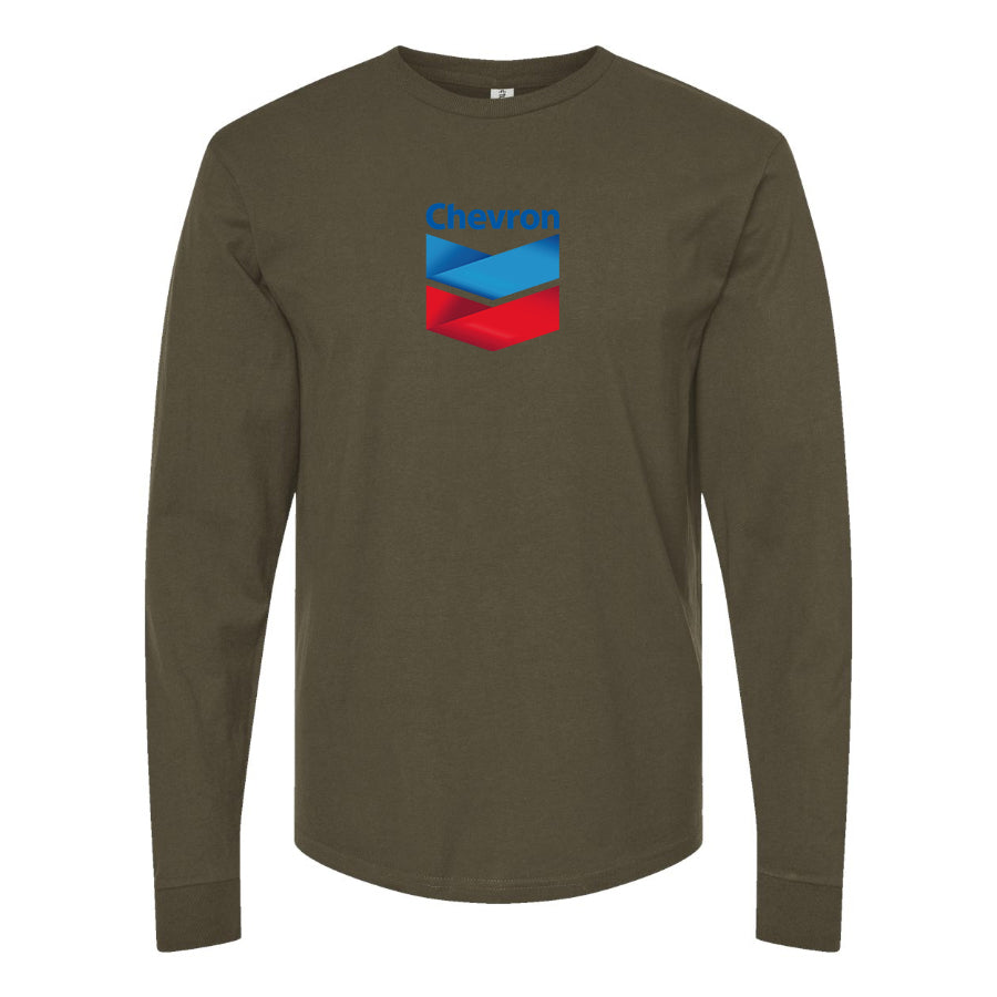 Men's Chevron Gas Station Long Sleeve T-Shirt