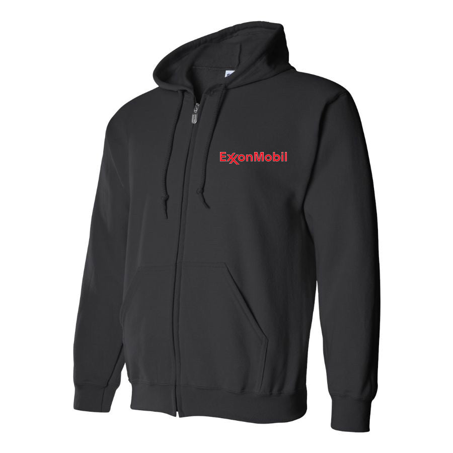 Men's Exxon Mobil Gas Station Zipper Hoodie