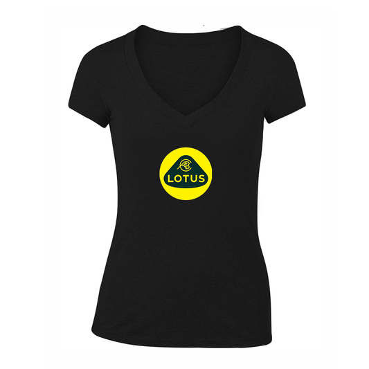 Women's Lotus Car V-Neck T-Shirt