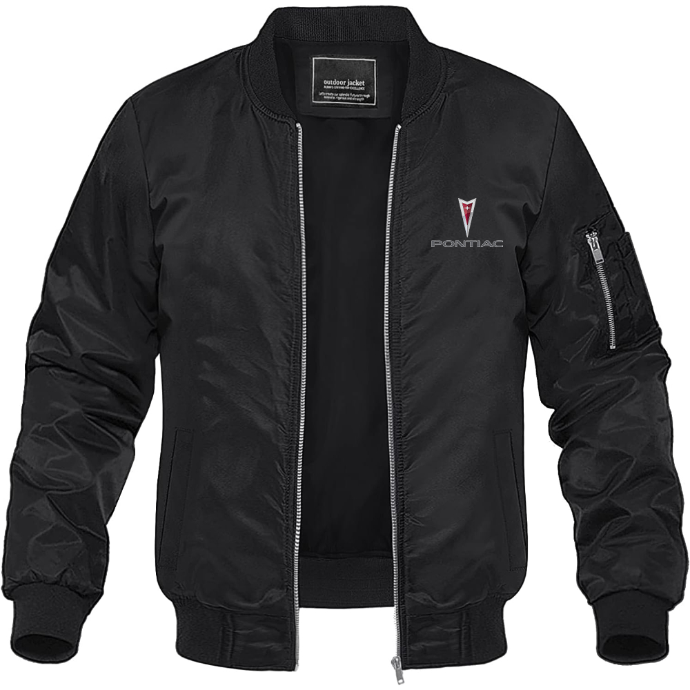 Men’s Pontiac Car Lightweight Bomber Jacket Windbreaker Softshell Varsity Jacket Coat