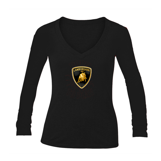 Women's Lamborghini Car Long Sleeve T-Shirt