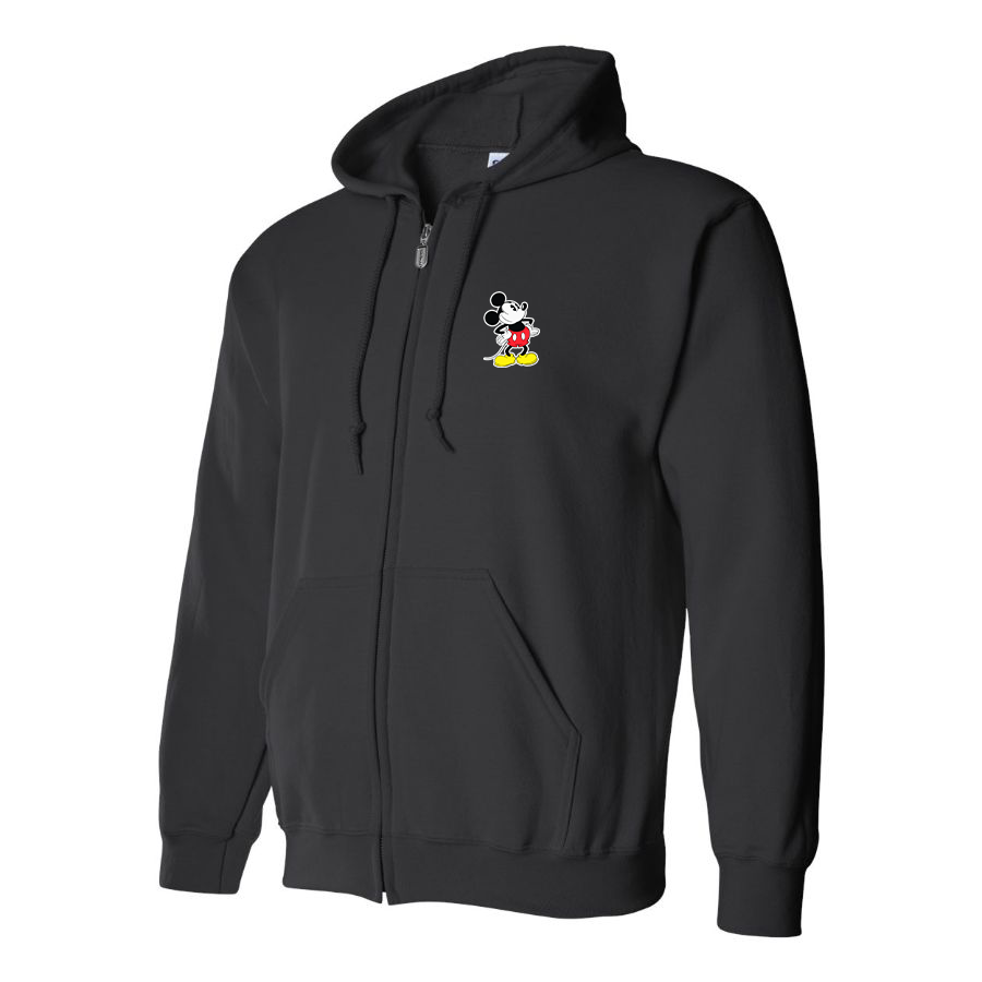 Men's Mickey Mouse Cartoon Zipper Hoodie