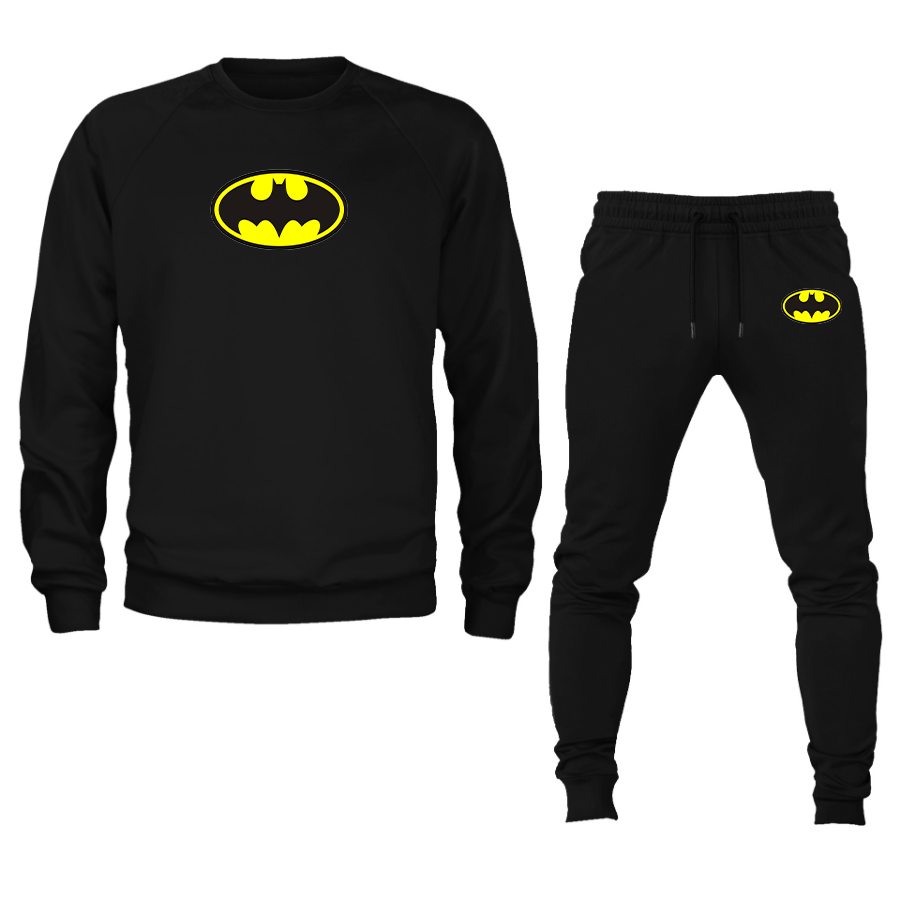 Men's DC Comics Batman Superhero Crewneck Sweatshirt Joggers Suit