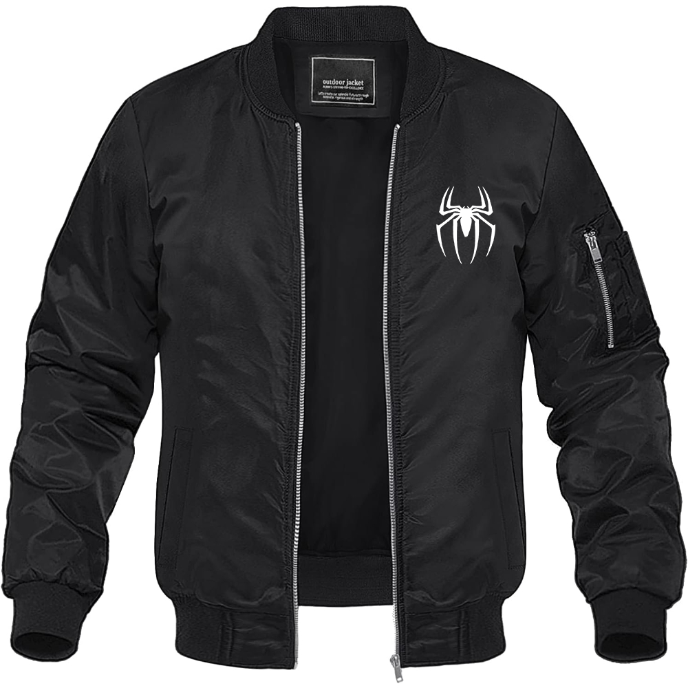 Men's Spiderman Marvel Avengers Superhero Lightweight Bomber Jacket Windbreaker Softshell Varsity Jacket Coat