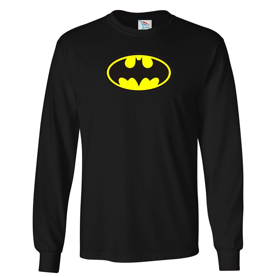 Youth Kids DC Comics Batman Superhero Long Sleeve T-Shirt