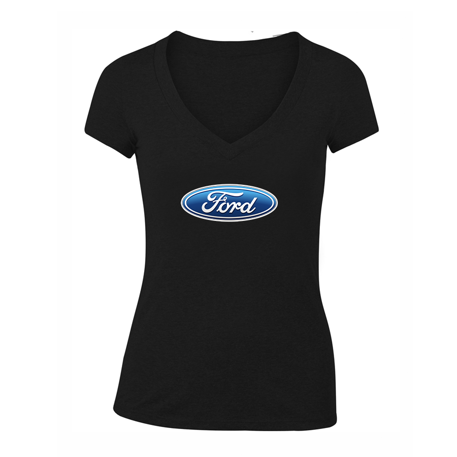 Women's Ford Car V-Neck T-Shirt