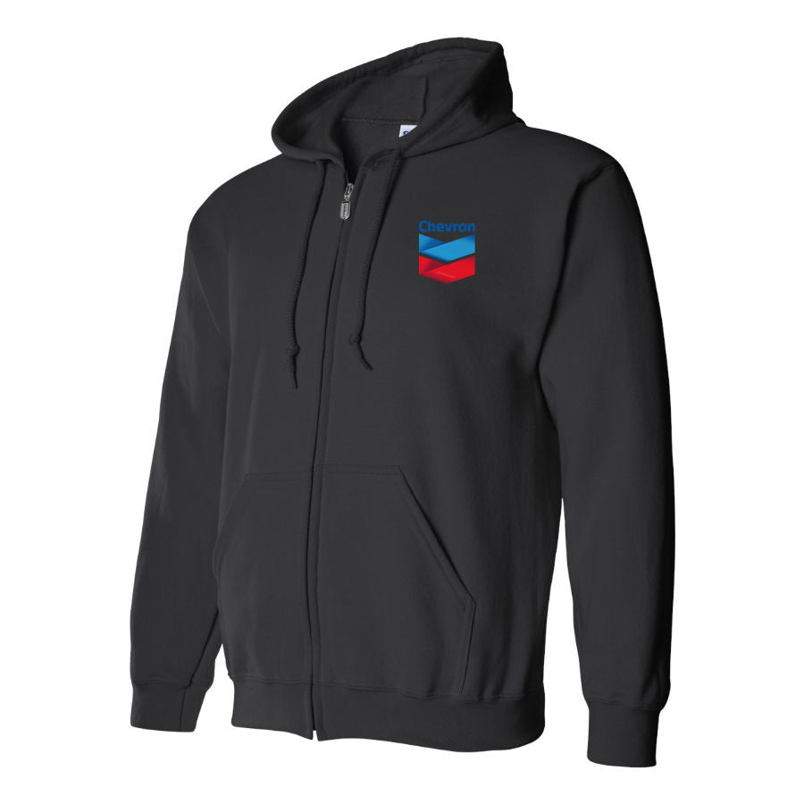 Men's Chevron Gas Station Zipper Hoodie