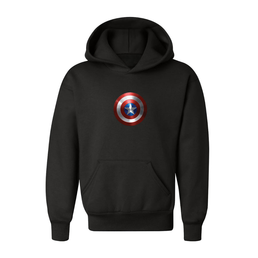 Youth Kids Captain America Superhero Pullover Hoodie