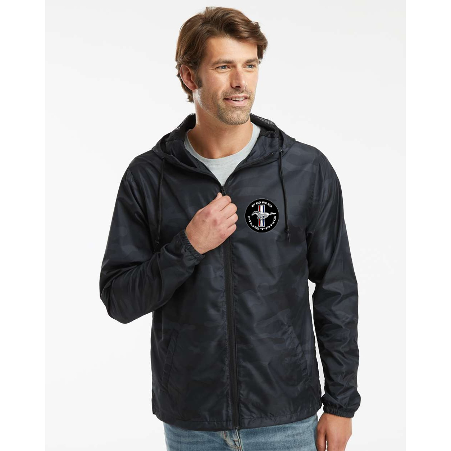 Men’s Ford Mustang Motorsport Supercars - Independent Trading Co. - Lightweight Windbreaker Full-Zip Jacket - EXP54LWZ