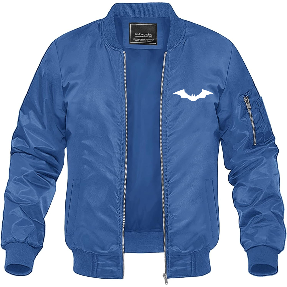 Men's New Batman DC Universe Superhero Lightweight Bomber Jacket Windbreaker Softshell Varsity Jacket Coat