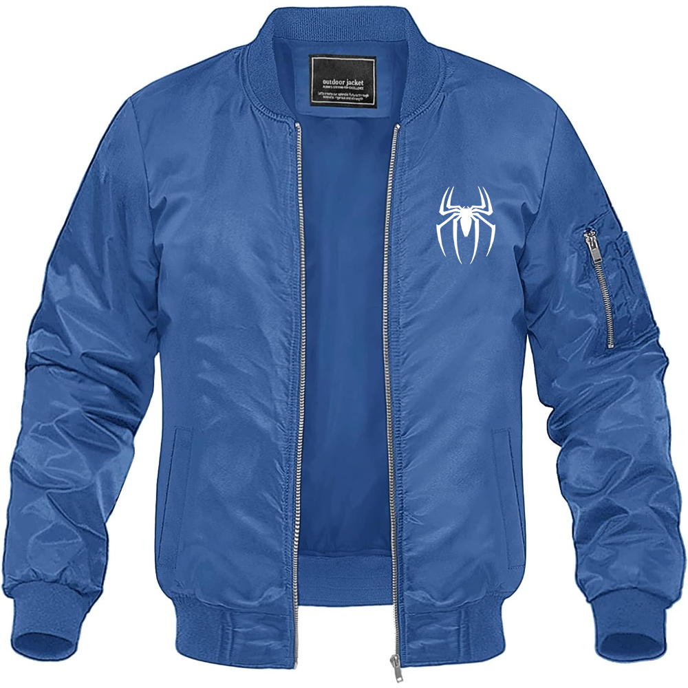 Men's Spiderman Marvel Avengers Superhero Lightweight Bomber Jacket Windbreaker Softshell Varsity Jacket Coat