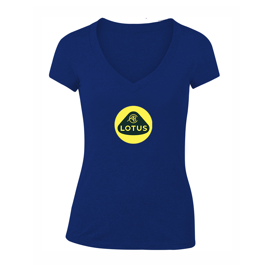 Women's Lotus Car V-Neck T-Shirt