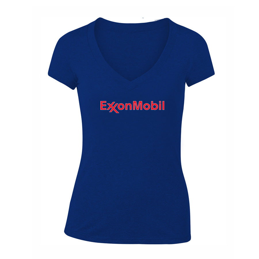 Women's Exxon Mobil Gas Station V-Neck T-Shirt