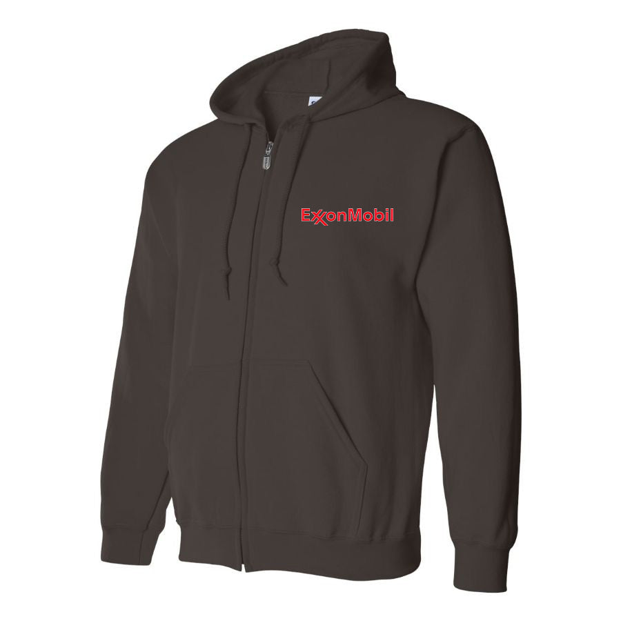 Men's Exxon Mobil Gas Station Zipper Hoodie