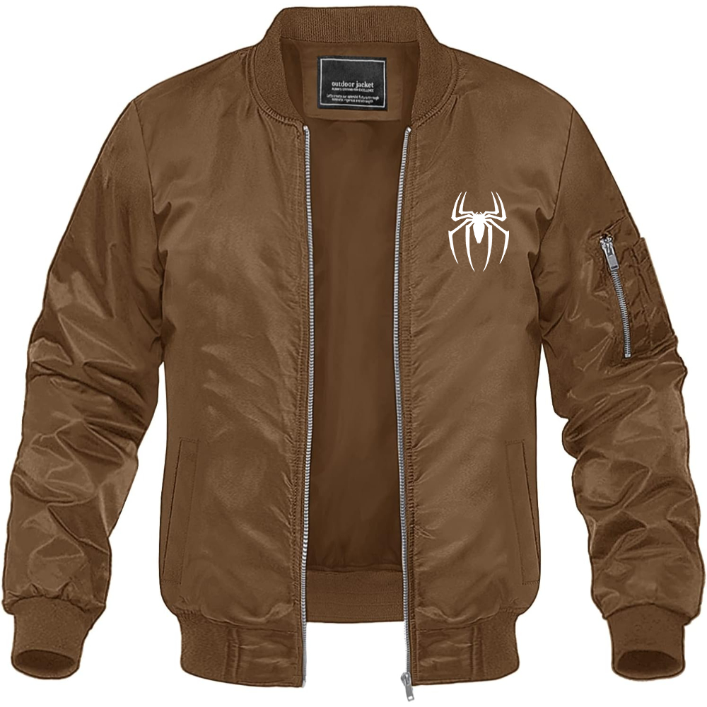 Men's Spiderman Marvel Avengers Superhero Lightweight Bomber Jacket Windbreaker Softshell Varsity Jacket Coat