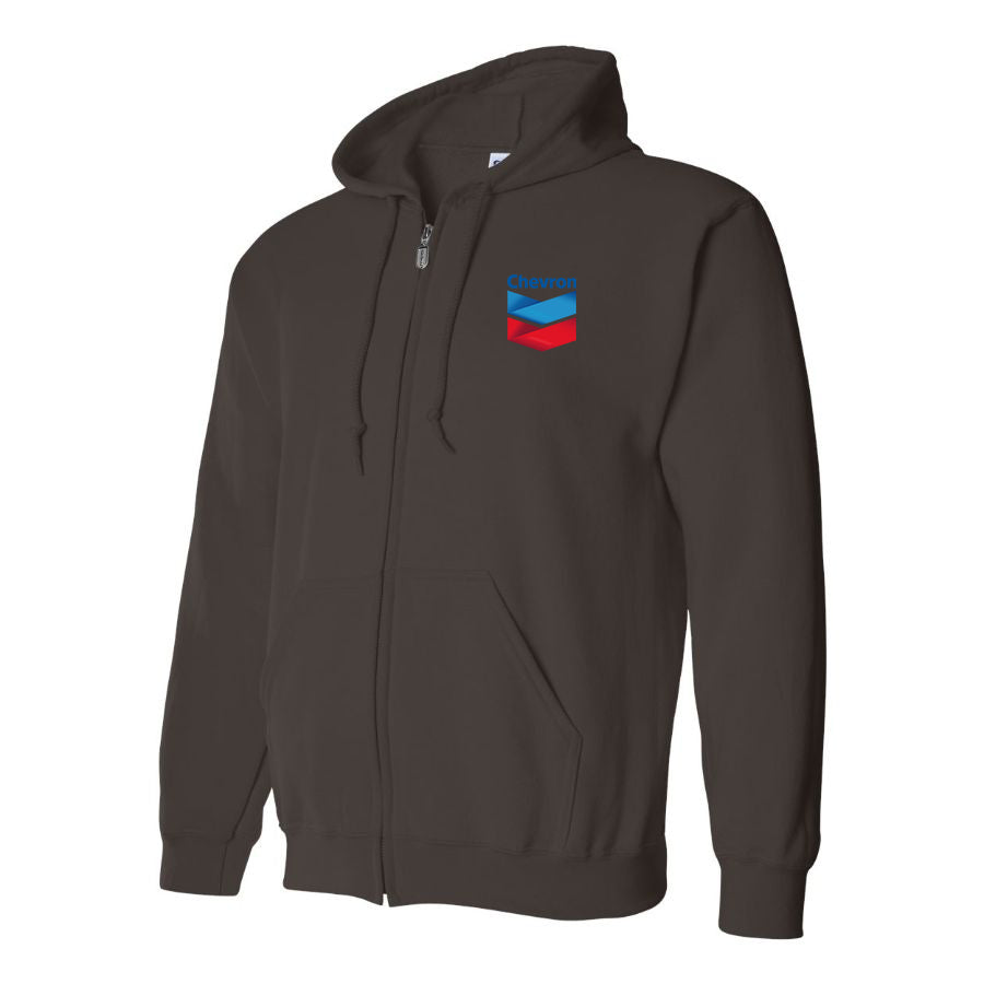Men's Chevron Gas Station Zipper Hoodie
