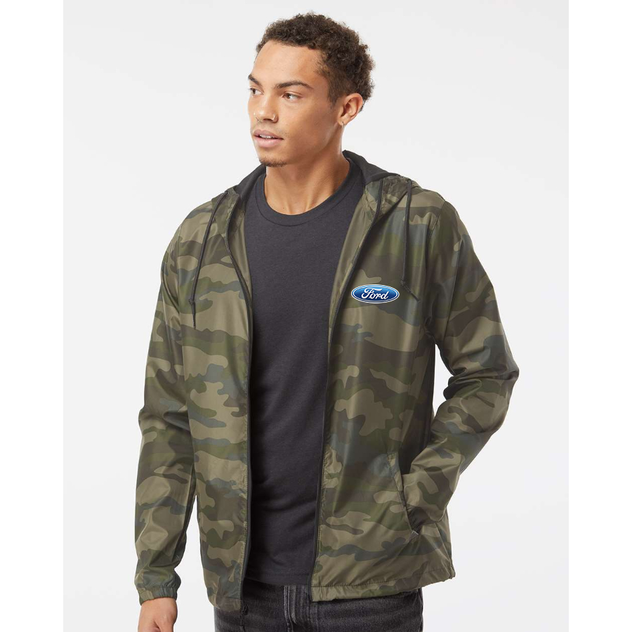 Men’s Ford Car - Independent Trading Co. - Lightweight Windbreaker Full-Zip Jacket - EXP54LWZ