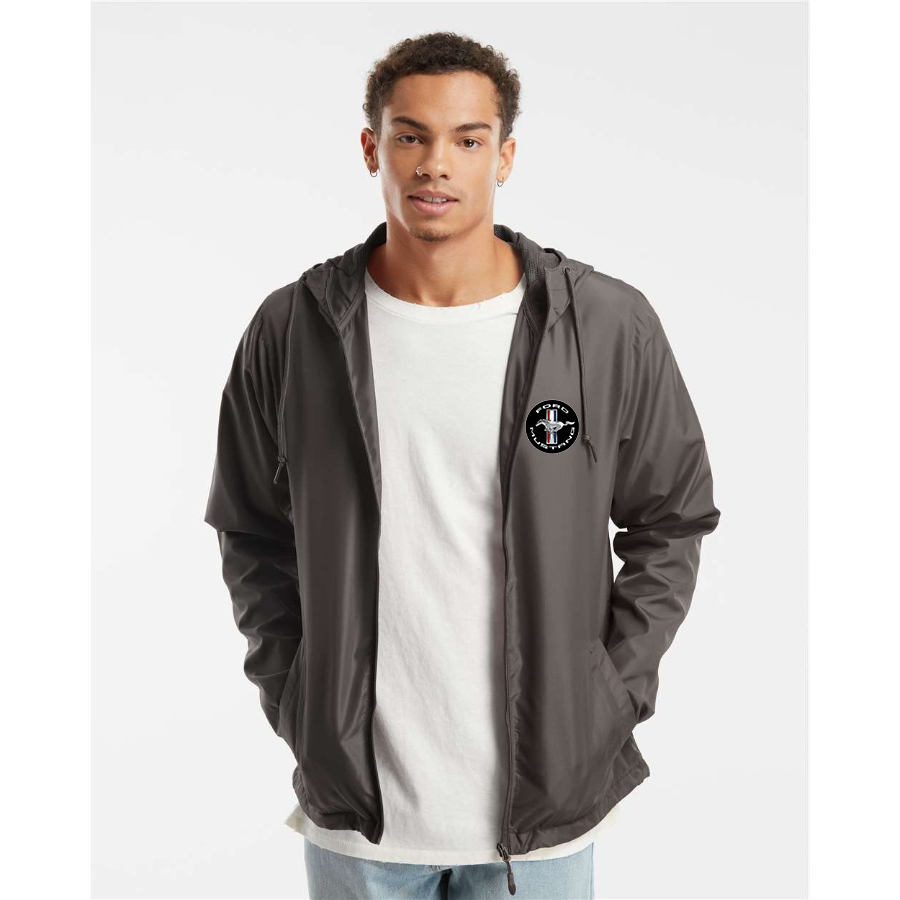 Men’s Ford Mustang Motorsport Supercars - Independent Trading Co. - Lightweight Windbreaker Full-Zip Jacket - EXP54LWZ
