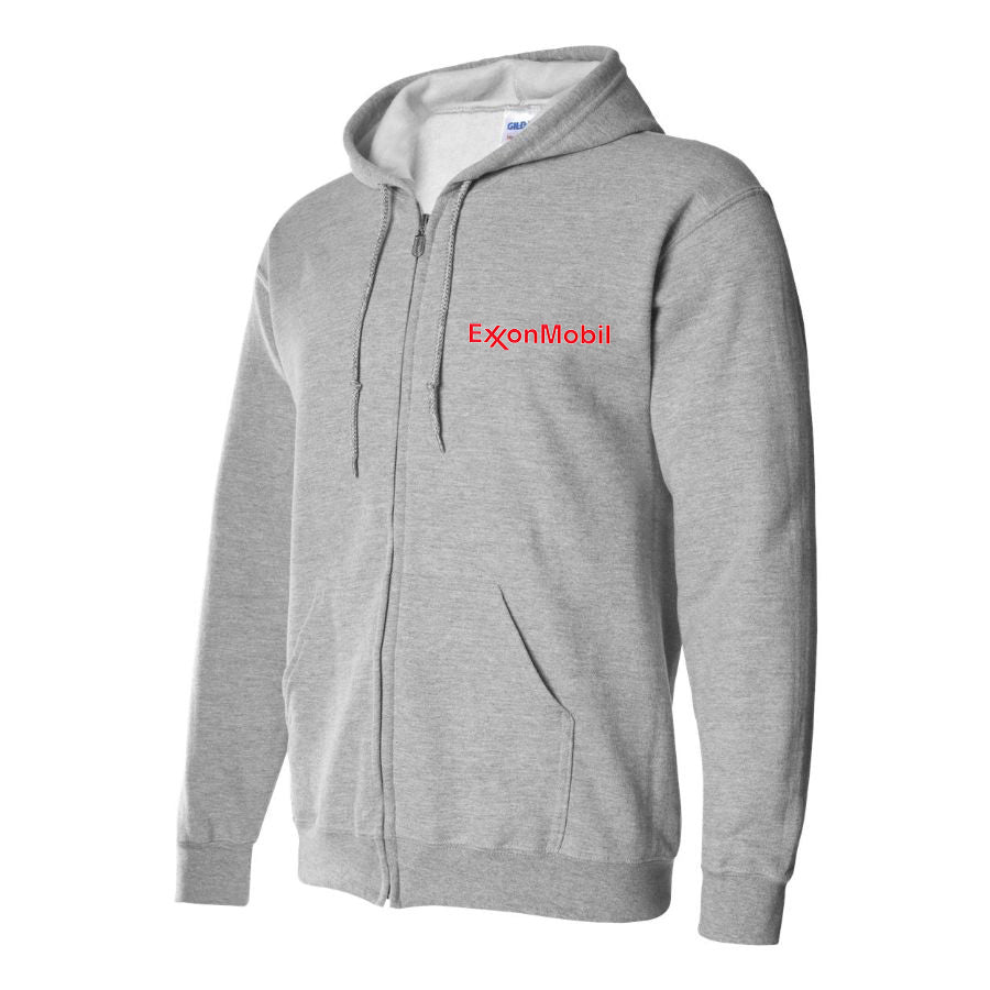 Men's Exxon Mobil Gas Station Zipper Hoodie
