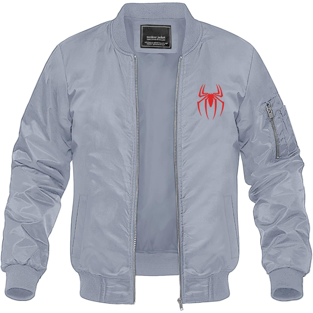 Men's Spiderman Marvel Avengers Superhero Lightweight Bomber Jacket Windbreaker Softshell Varsity Jacket Coat