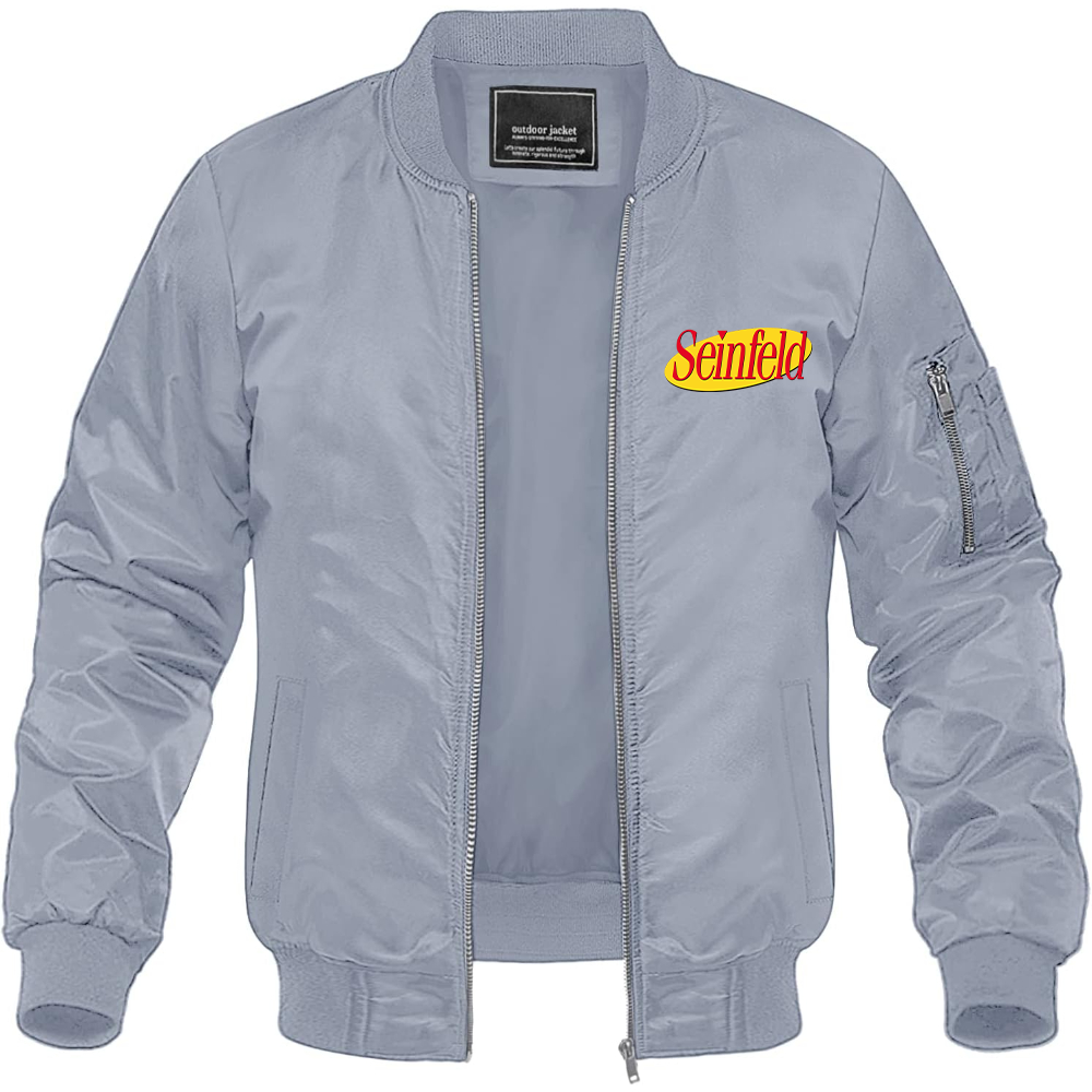 Men's Seinfeld Sitcom Show Lightweight Bomber Jacket Windbreaker Softshell Varsity Jacket Coat