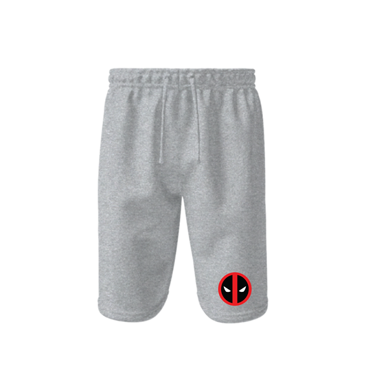 Men's Deadpool Marvel Superhero Athletic Fleece Shorts