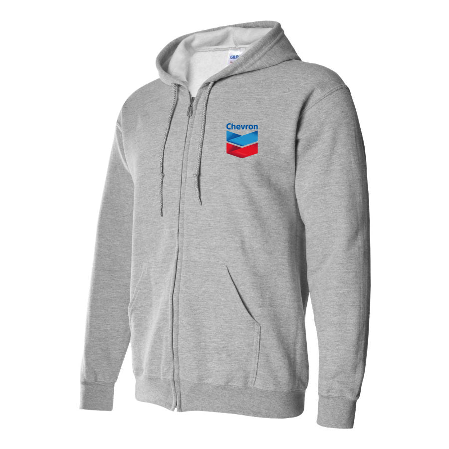 Men's Chevron Gas Station Zipper Hoodie