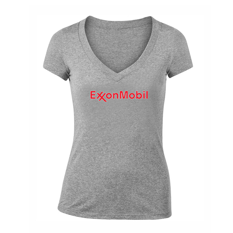 Women's Exxon Mobil Gas Station V-Neck T-Shirt