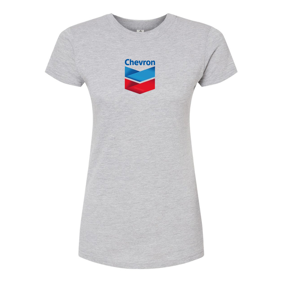 Women's Chevron Gas Station Round Neck T-Shirt