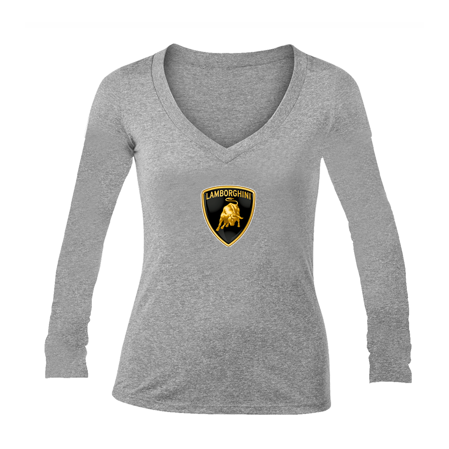 Women's Lamborghini Car Long Sleeve T-Shirt