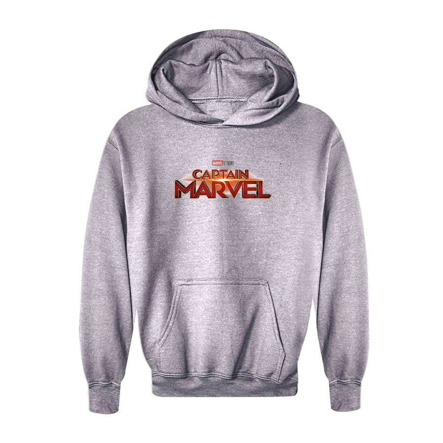Youth Kids Captain Marvel Superhero Pullover Hoodie