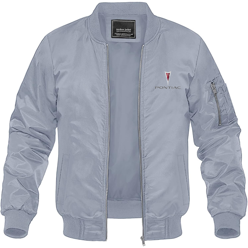 Men’s Pontiac Car Lightweight Bomber Jacket Windbreaker Softshell Varsity Jacket Coat