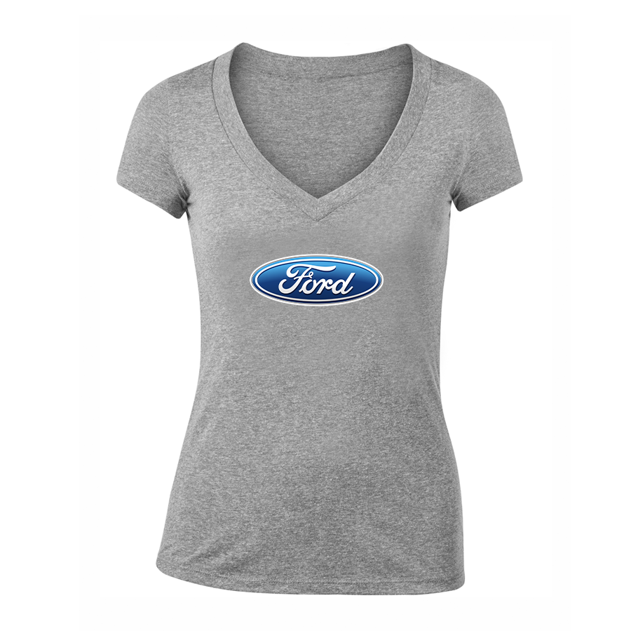 Women's Ford Car V-Neck T-Shirt